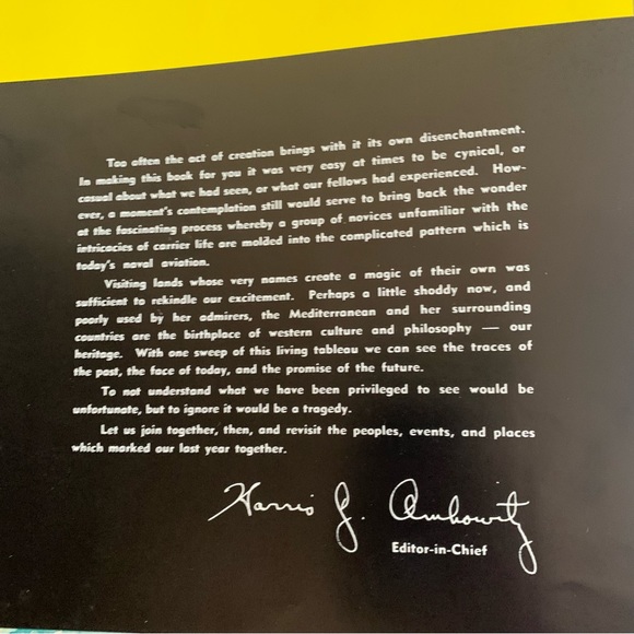 USS Coral Sea CV-43 US Navy 1956 Mediterranean Cruise Book Gibraltar Info Sheet - Picture 8 of 15